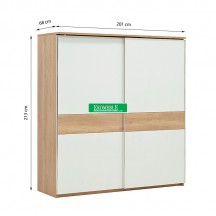 Stolwit - manhattan - szafa przesuwna 2 m z oświetleniem górnym